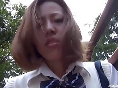 These studious girls are on their way to school, but we stop and ask them to give us an education first. Showing us their panties, they then use a sex toy to be coy. Squealing and whining at its effects, the girls are left breathless with wet panties.